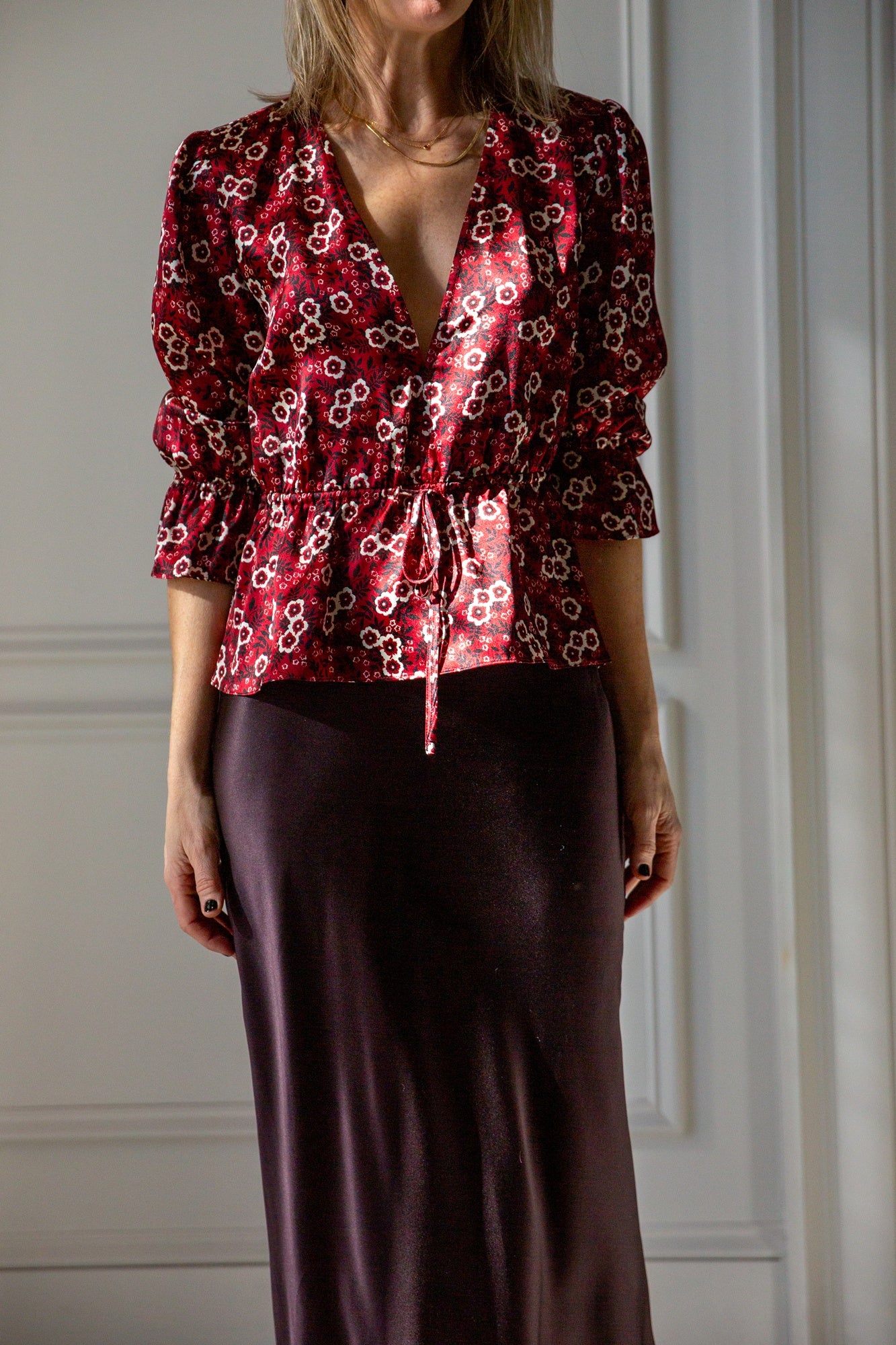 Sablyn Miranda B Scallop Trim Bias Cut Skirt