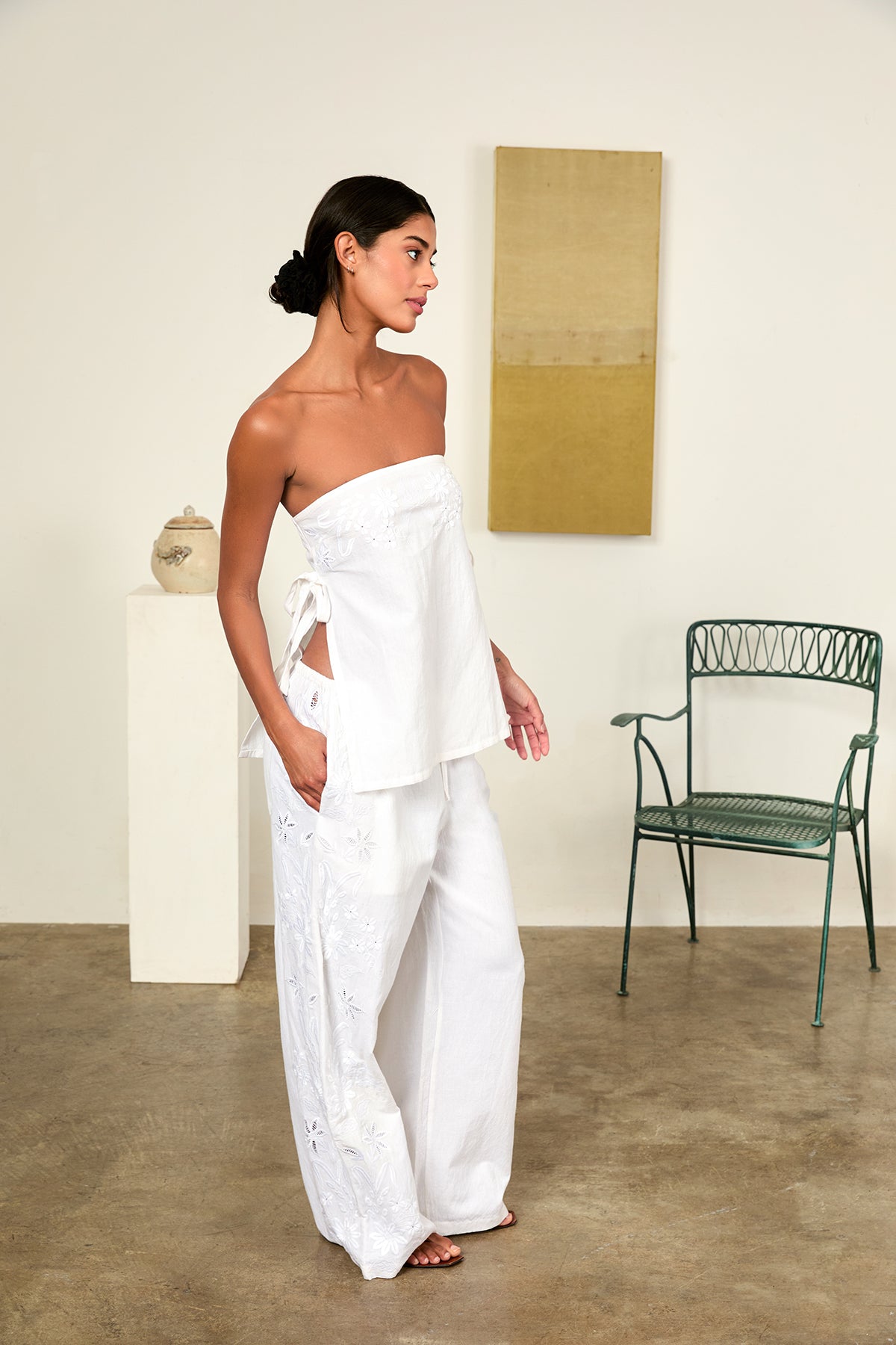 model wearing ciao lucia ermano pant sebastian top