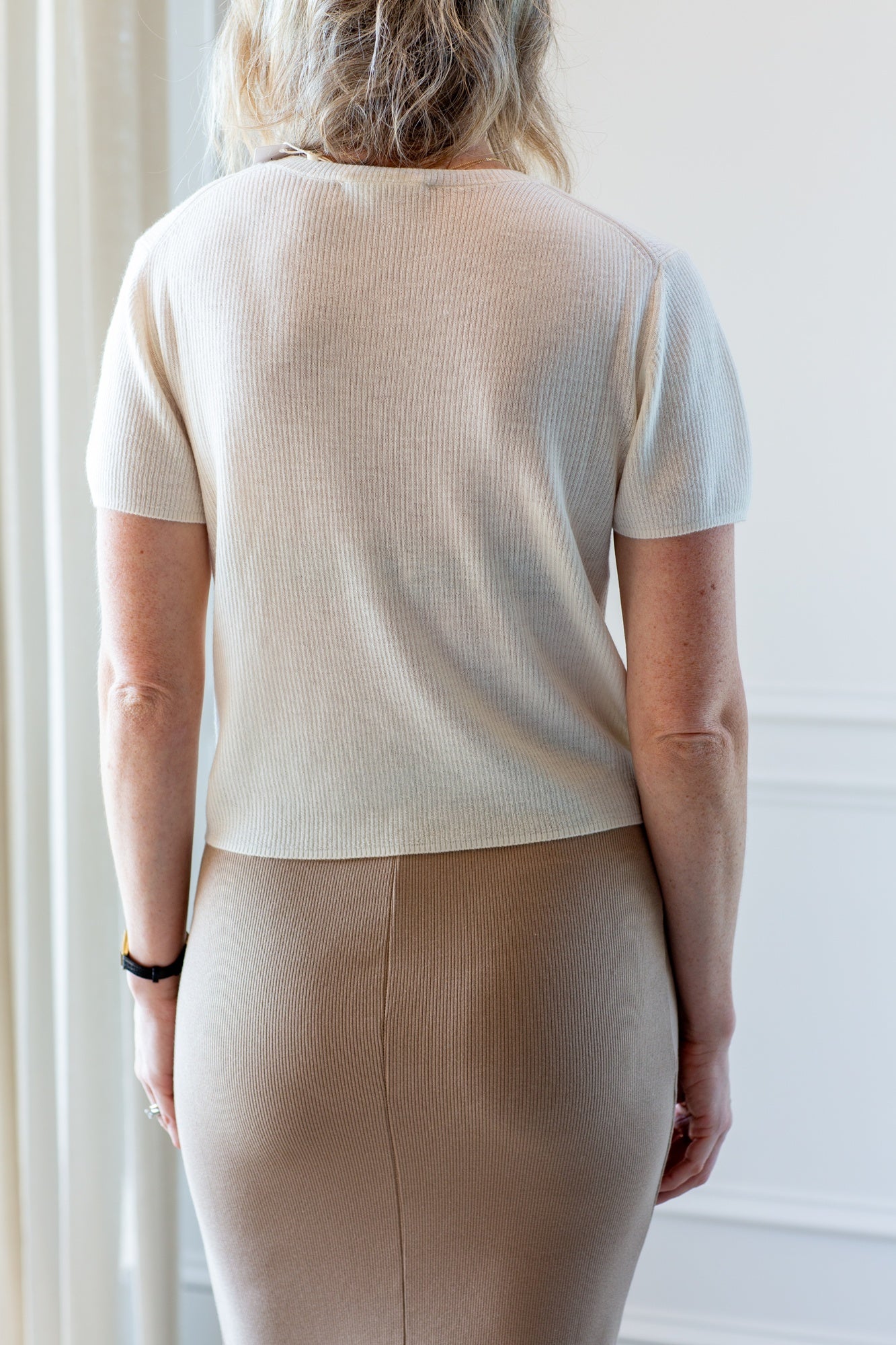 Eterne Rib Stitch Baby Cashmere Tee