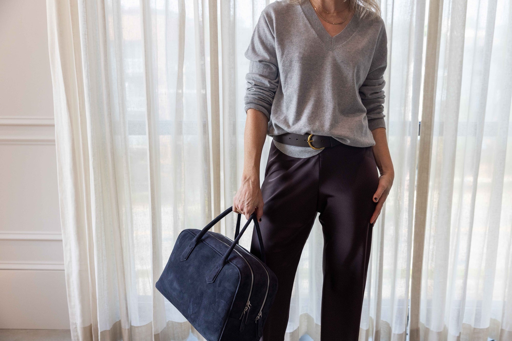 A Emery Talbot Bag-Ink Suede