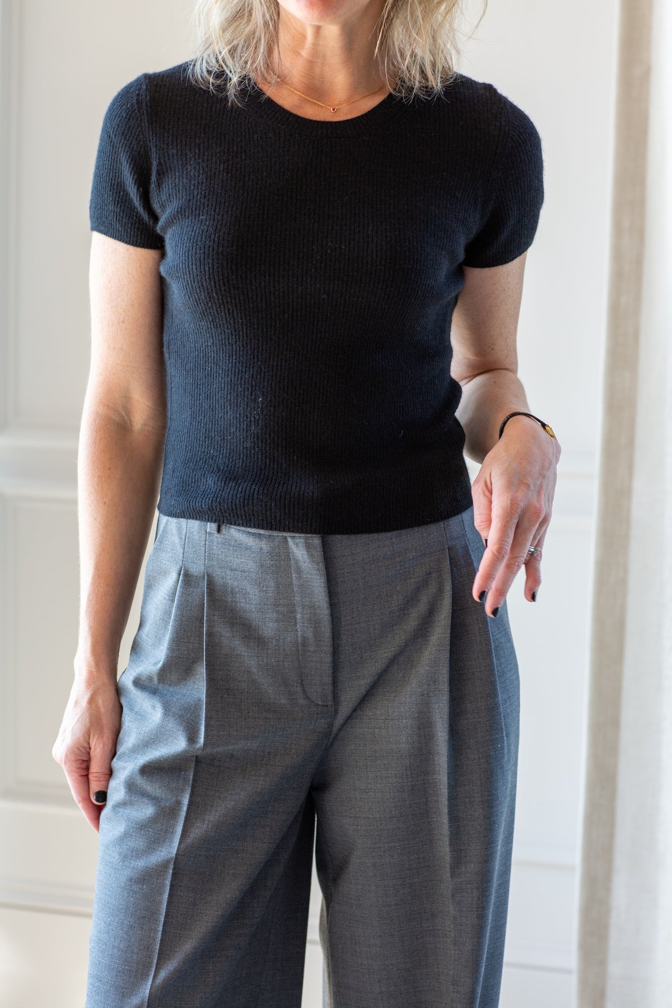 Eterne Rib Stitch Baby Cashmere Tee