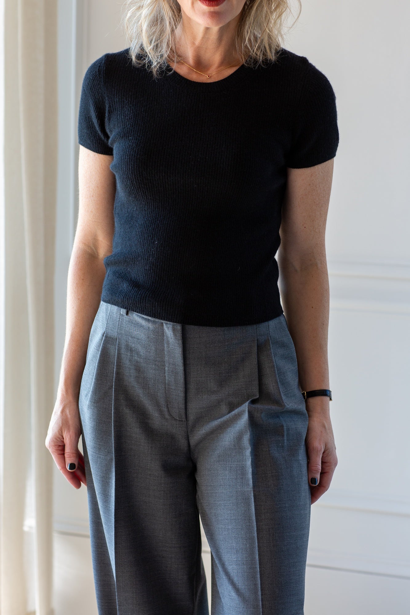 Eterne Rib Stitch Baby Cashmere Tee