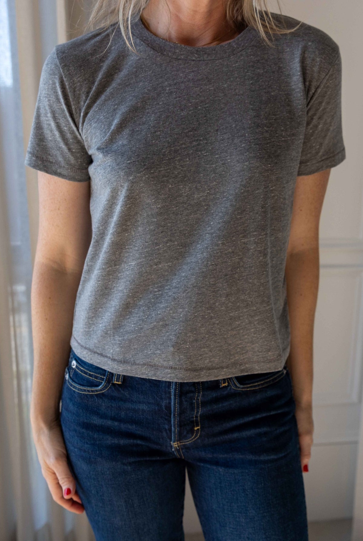 Eterne Short Sleeve Boxy Tee, Dark Grey