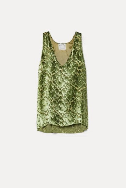Forte Forte Devore Velvet Top, Leaf