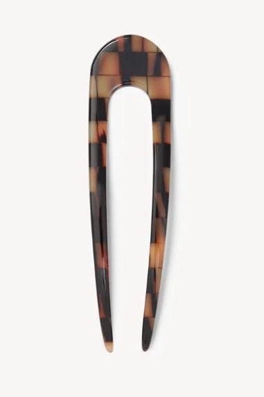 Machete French Hair Pin-Blonde Checker