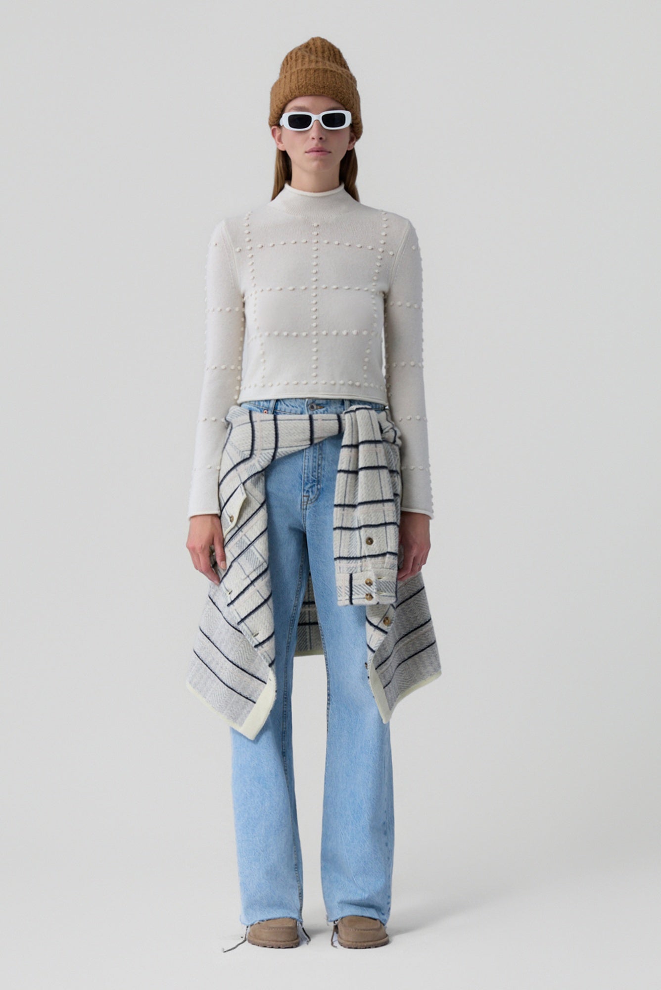 Guest in Residence Popcorn Sweater-Cream