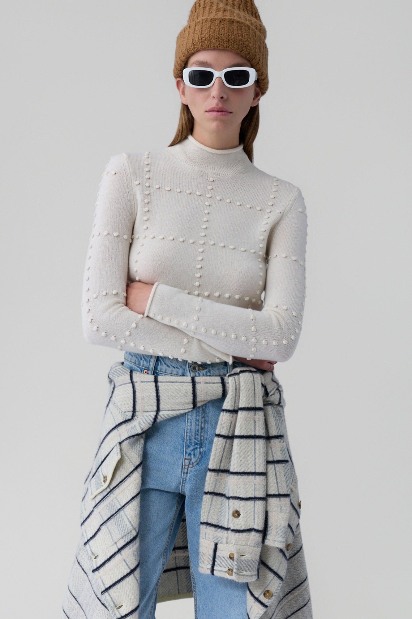 Guest in Residence Popcorn Sweater-Cream