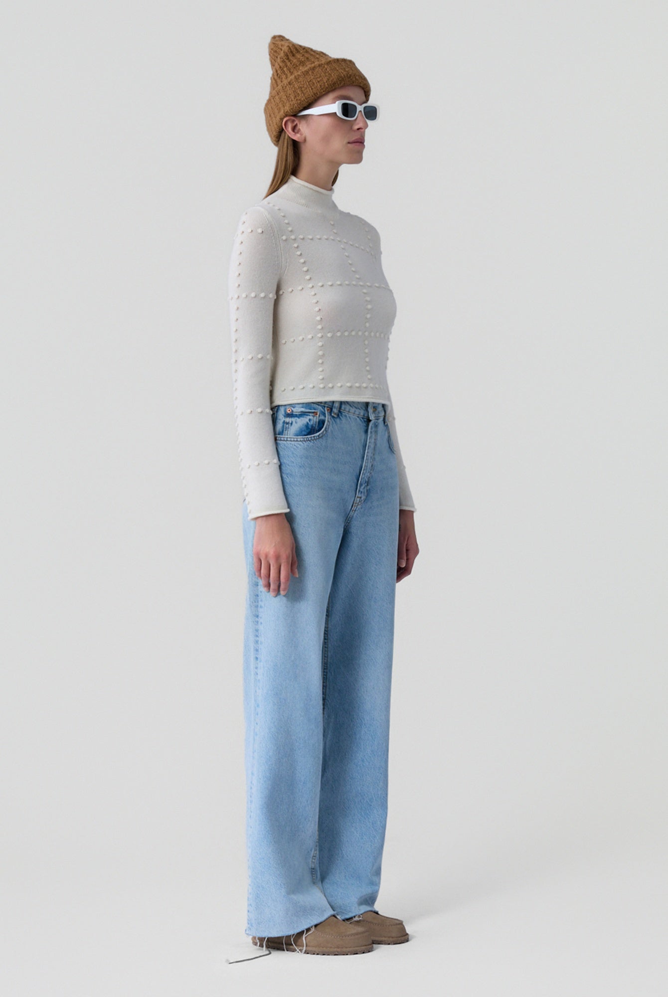 Guest in Residence Popcorn Sweater-Cream