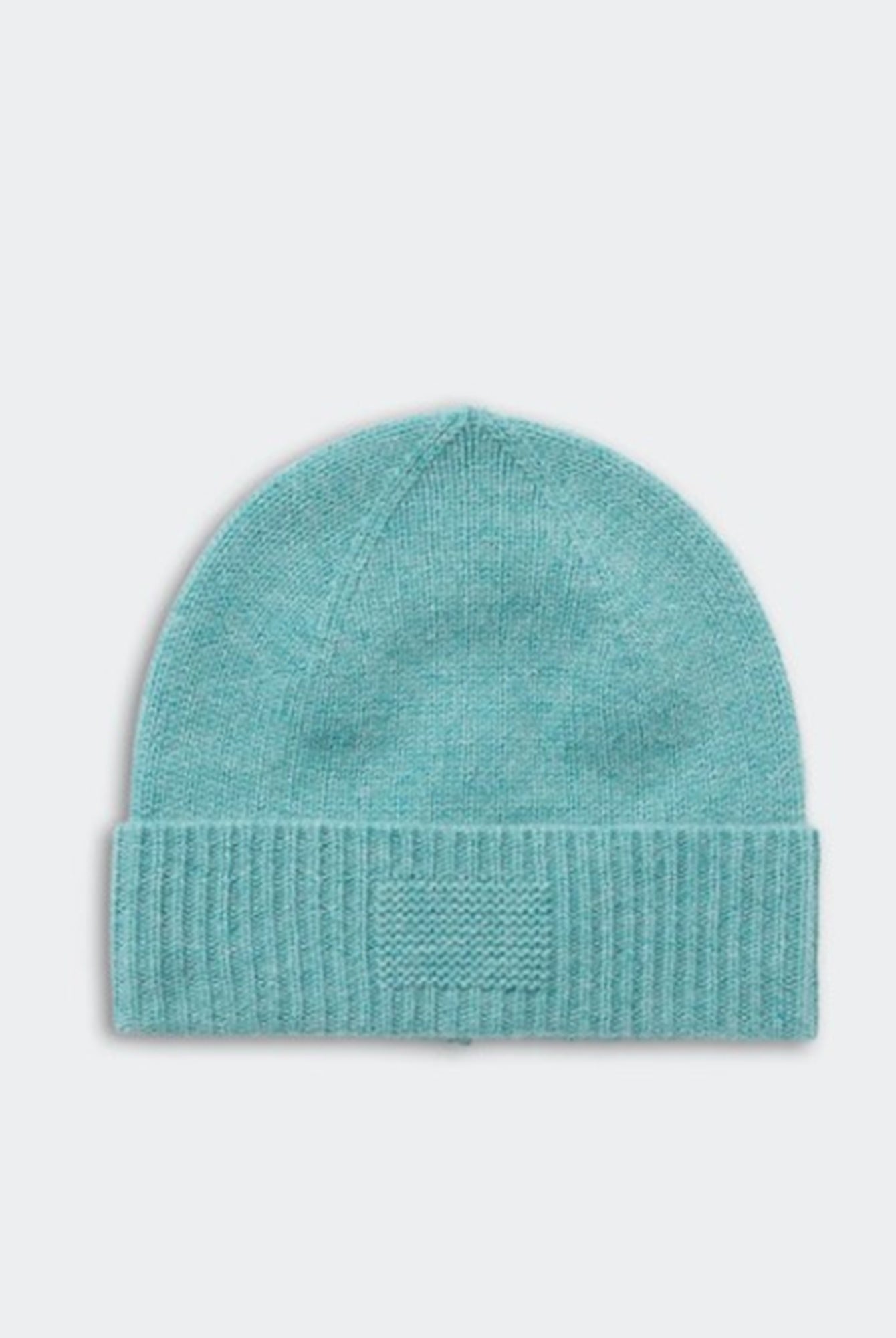 image of the guest in residence ribbed cuff beanie in turquoise