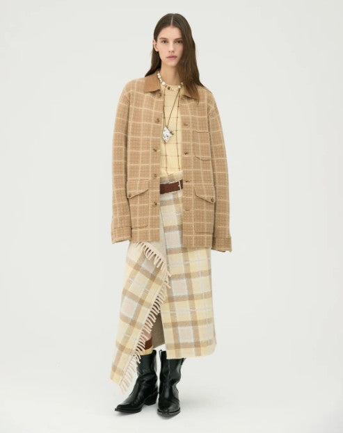 Guest in Residence Tartan Wrap Skirt