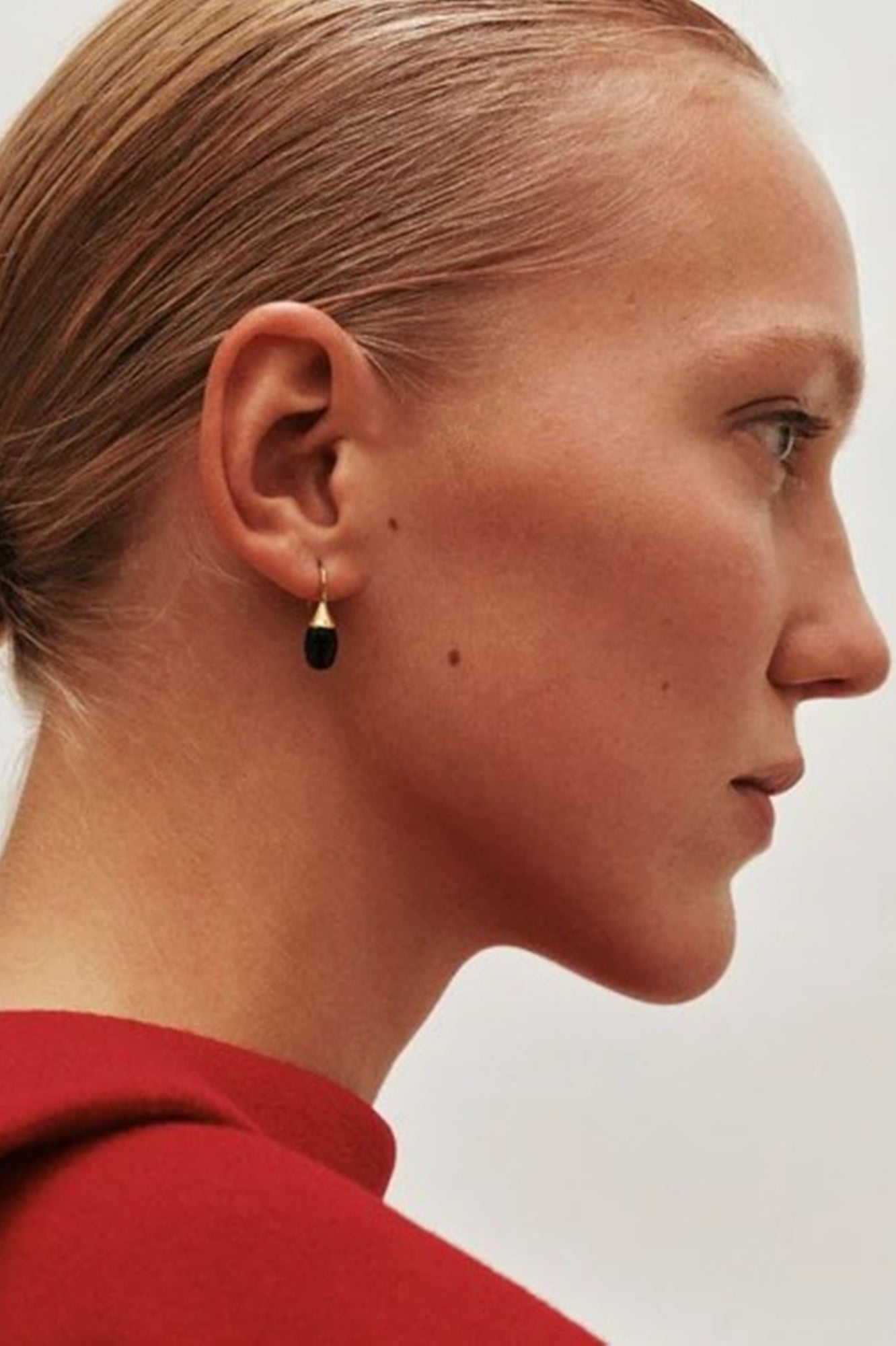 image of a model wearing the Heaven Mayhem odette earrings