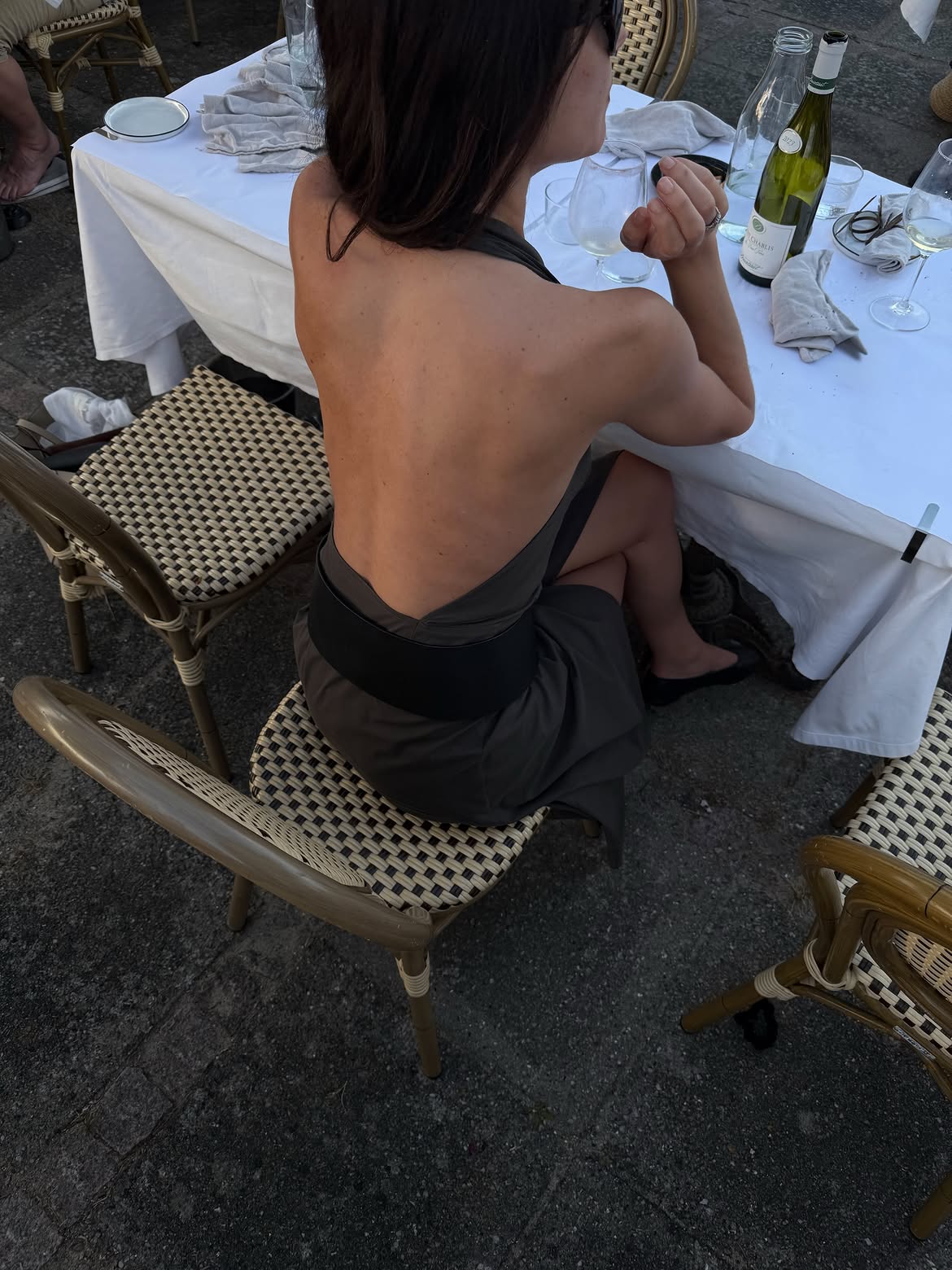 St Agni Halter Wrap Backless Dress