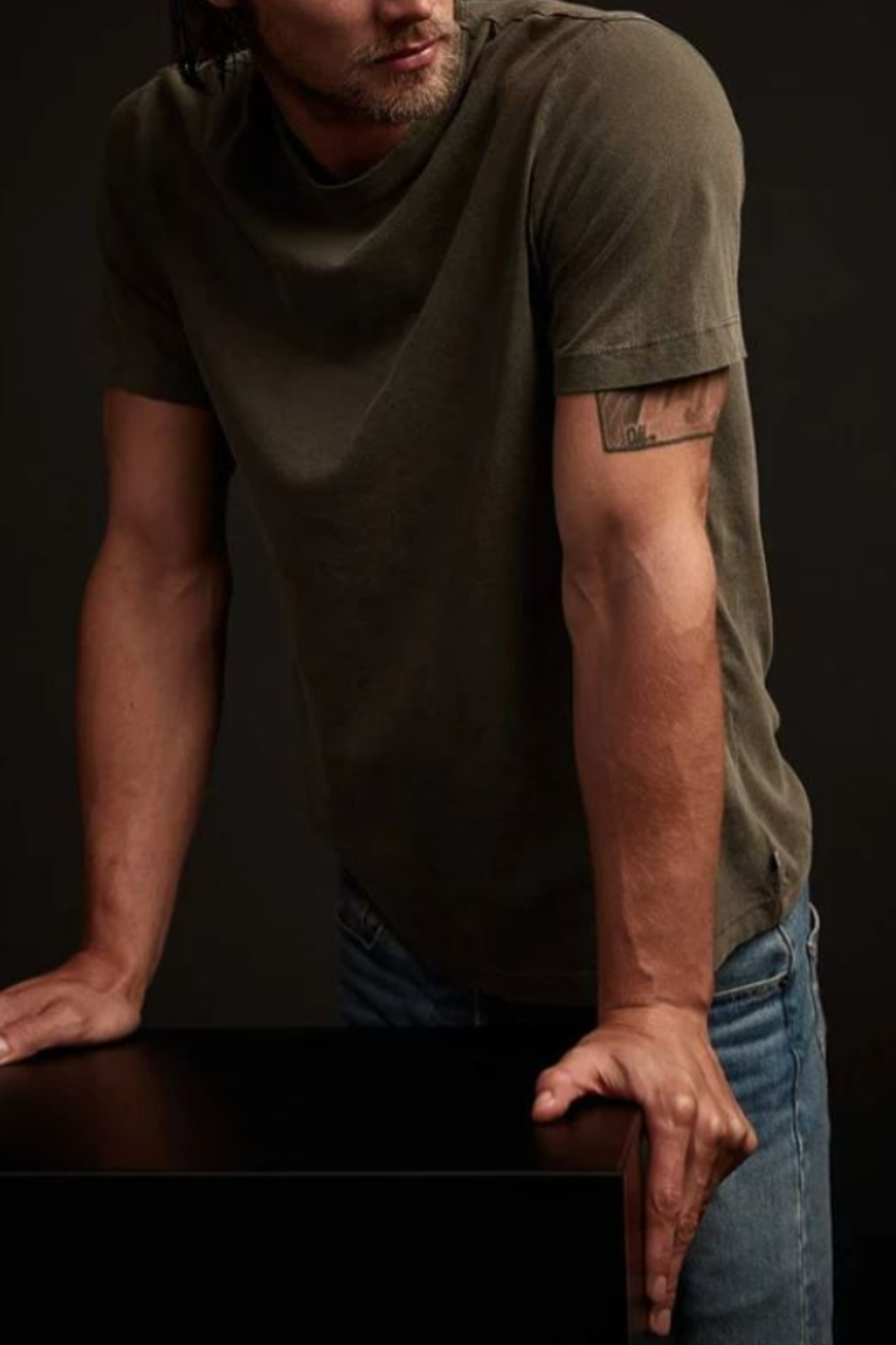 James Perse Short Sleeve Crew Neck Platoon Pigment