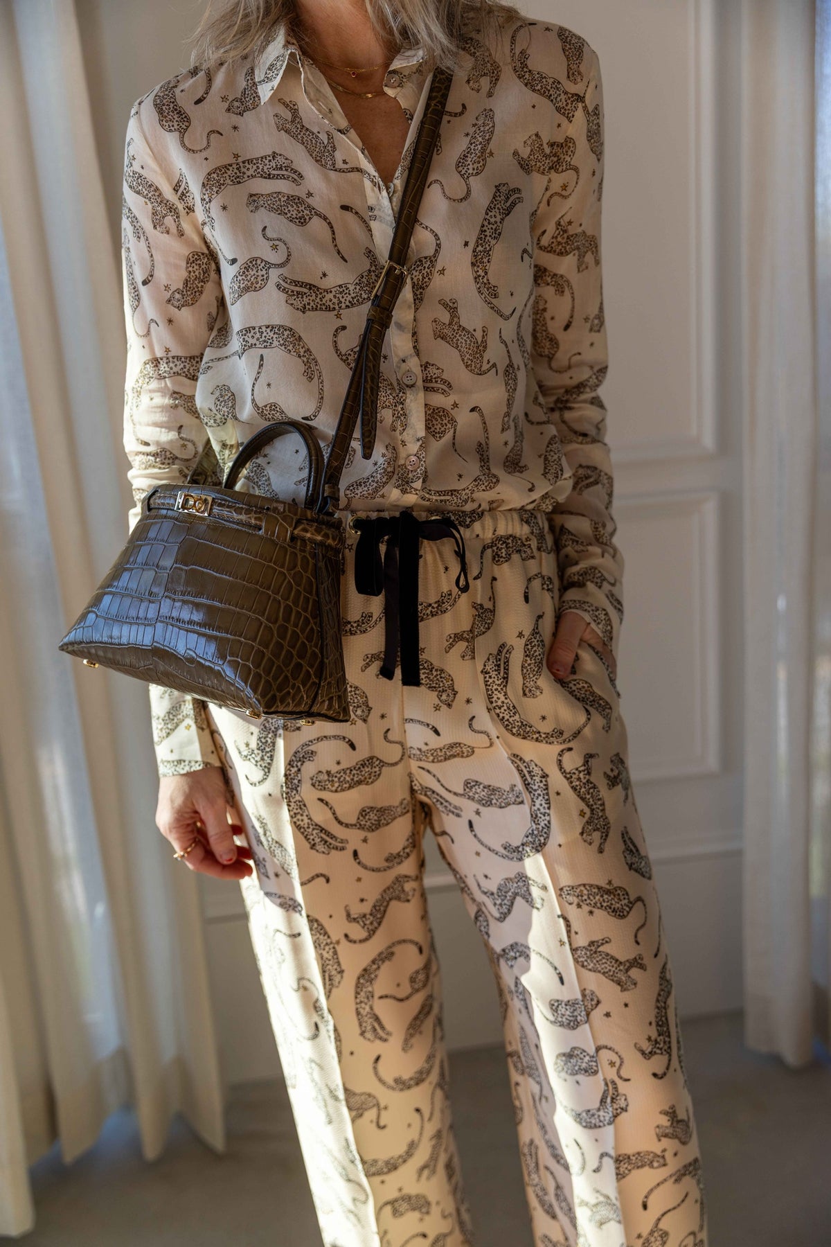 Janessa Leone Mini Leone Bag, Umber Croc