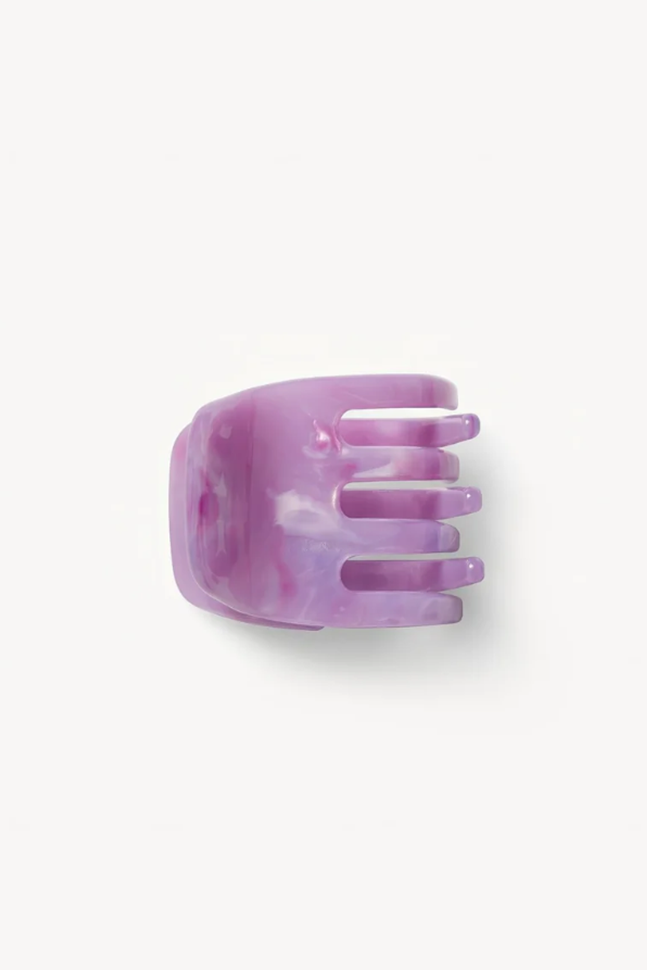 Aubergine hair clip on a white background
