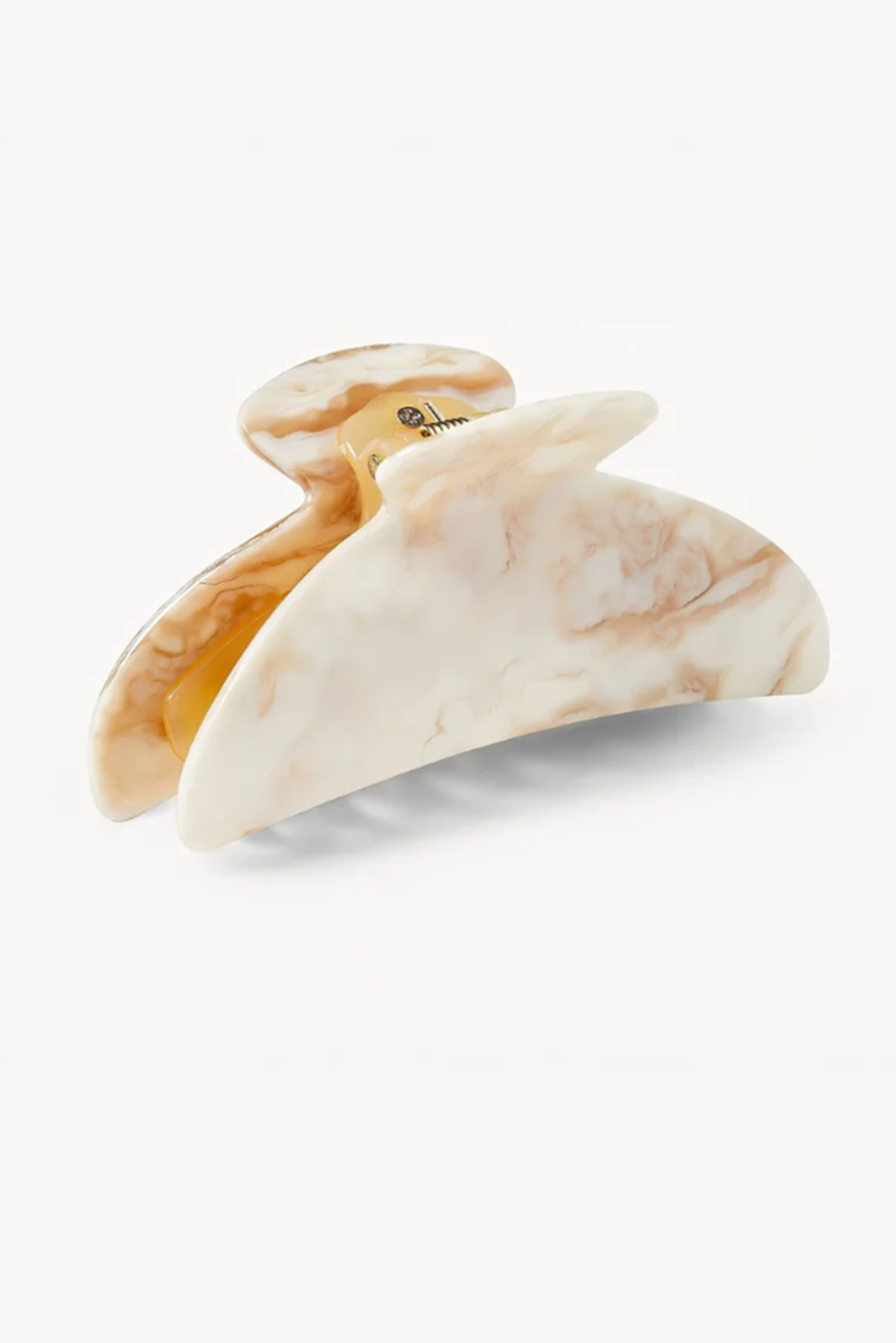 Beige, dune or stone hair clip or claw on a white background