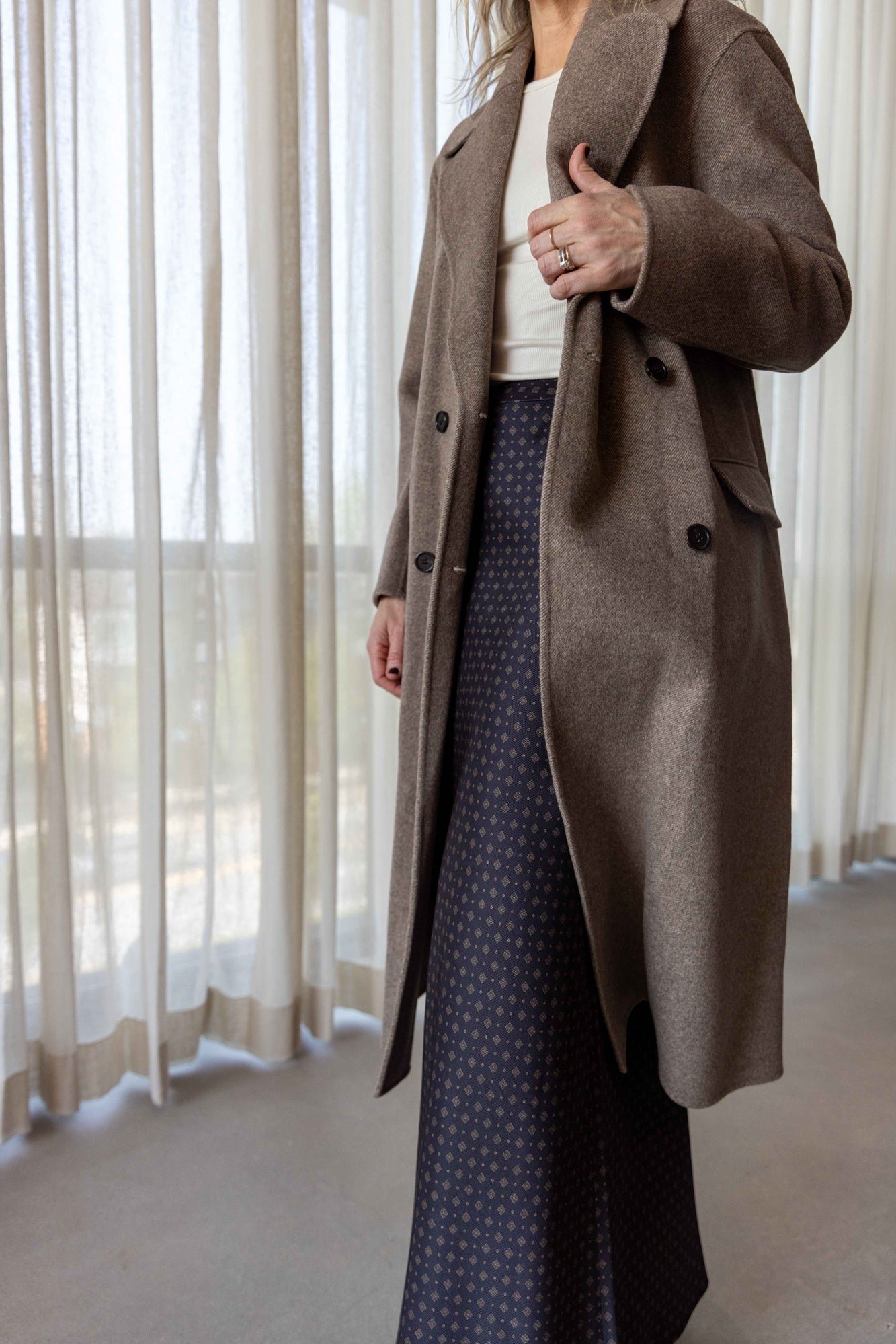A Emery Riva Bias Skirt-Ink Foulard