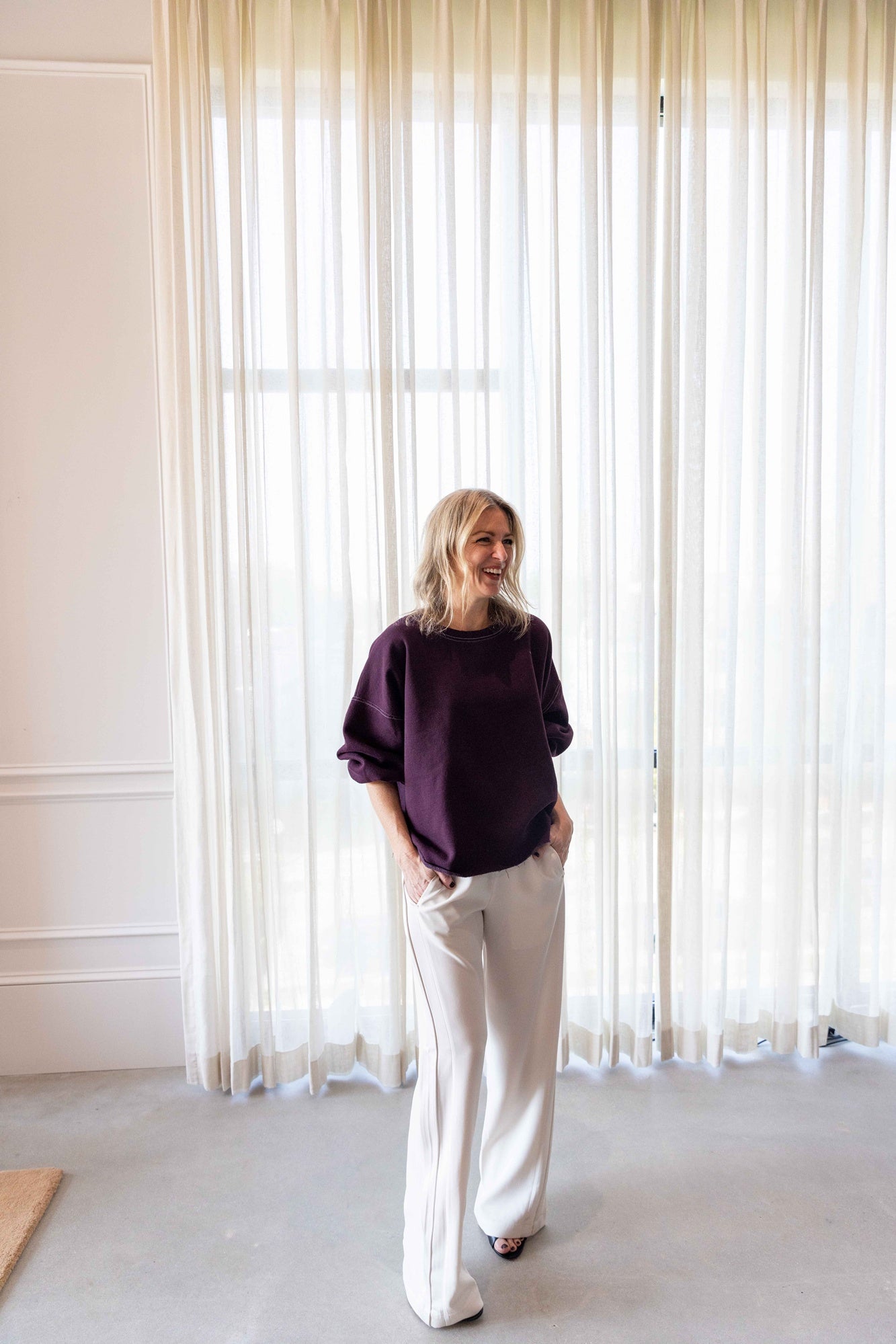 Rachel Comey Fond Sweatshirt-Plum Back in Stock