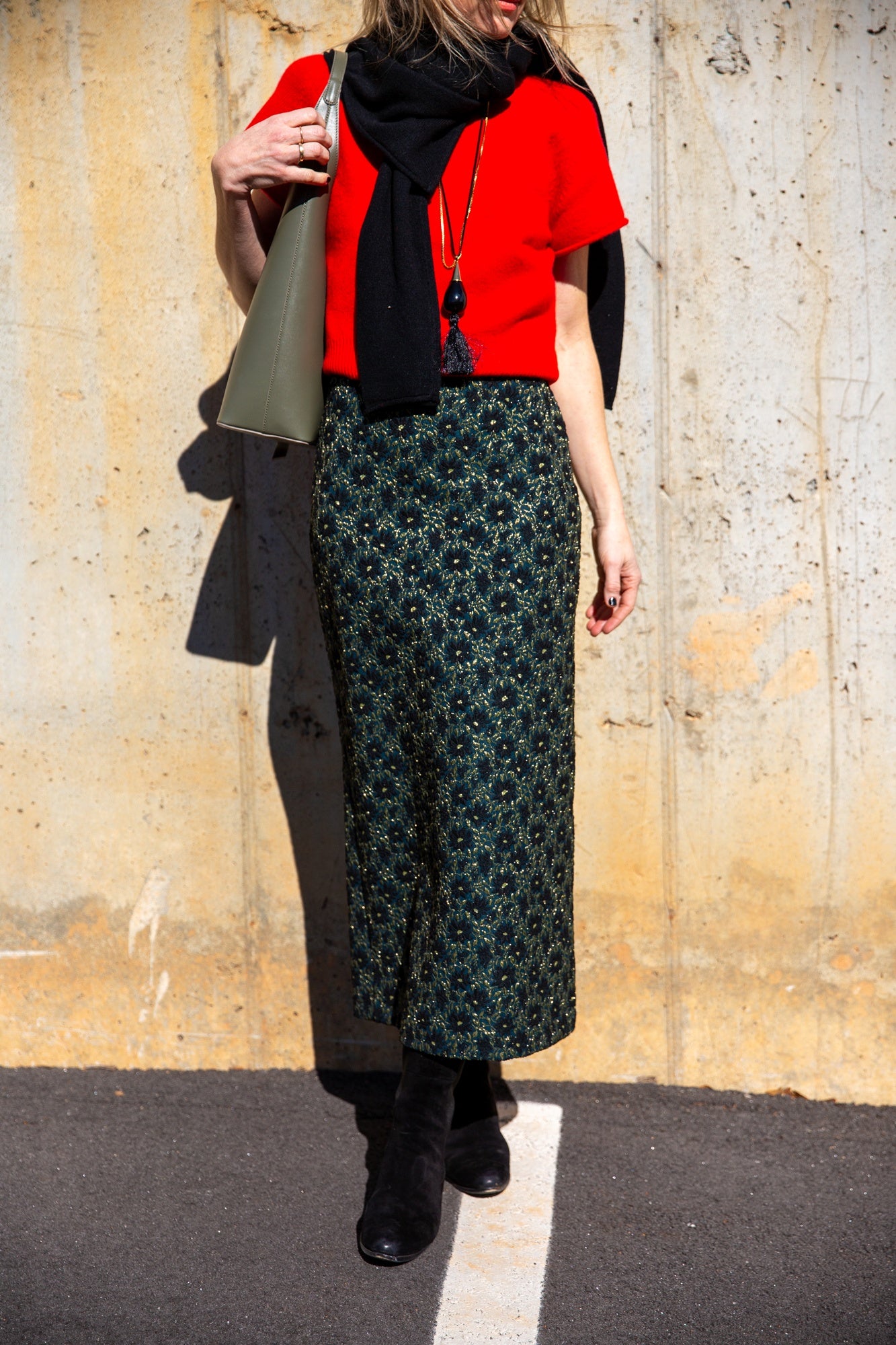 Sablyn Jones Saddle Raglan Short Sleeve Sweater