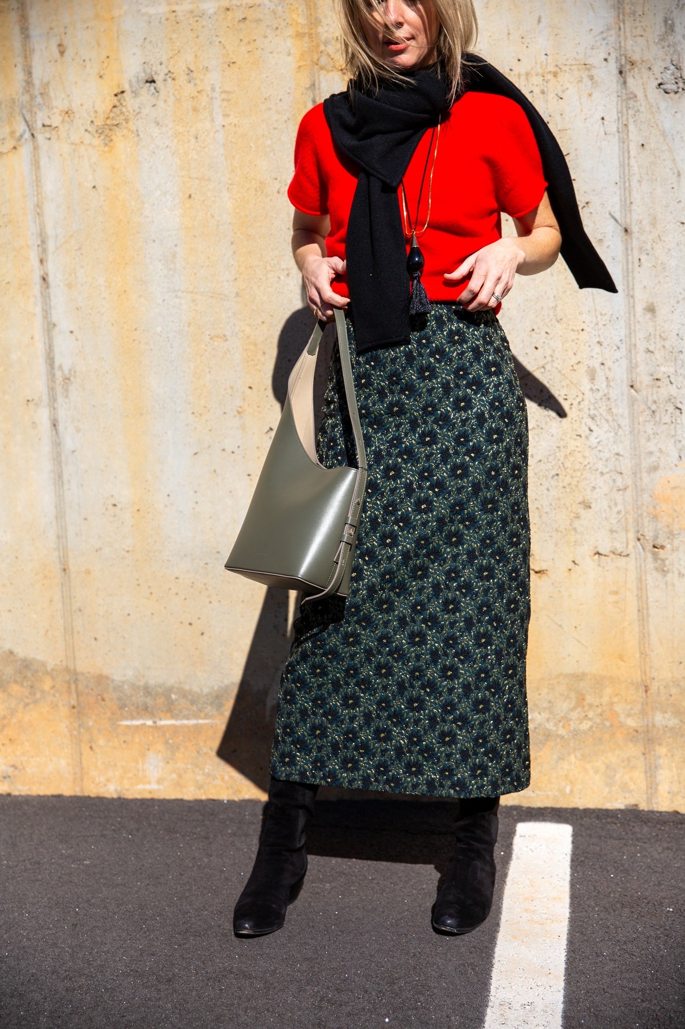 Sablyn Jones Saddle Raglan Short Sleeve Sweater