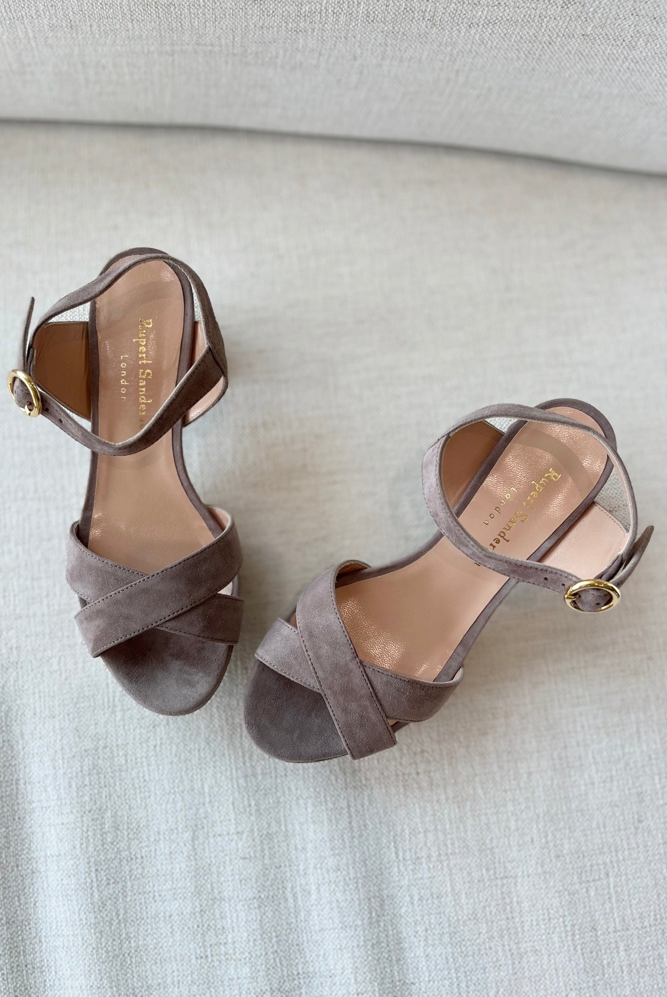 image of the rupert sanderson deidre heels in greige