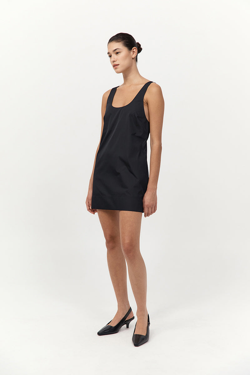 model wearing the st agni jordan mini dress