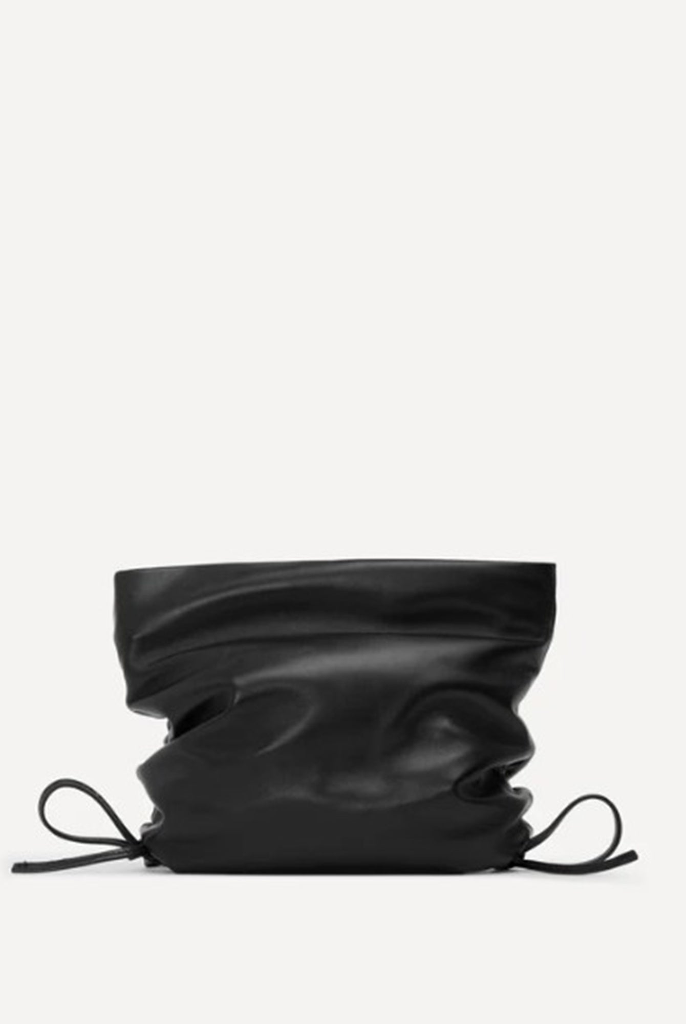 image of the Studio Amelia Ruched Clutch in Black