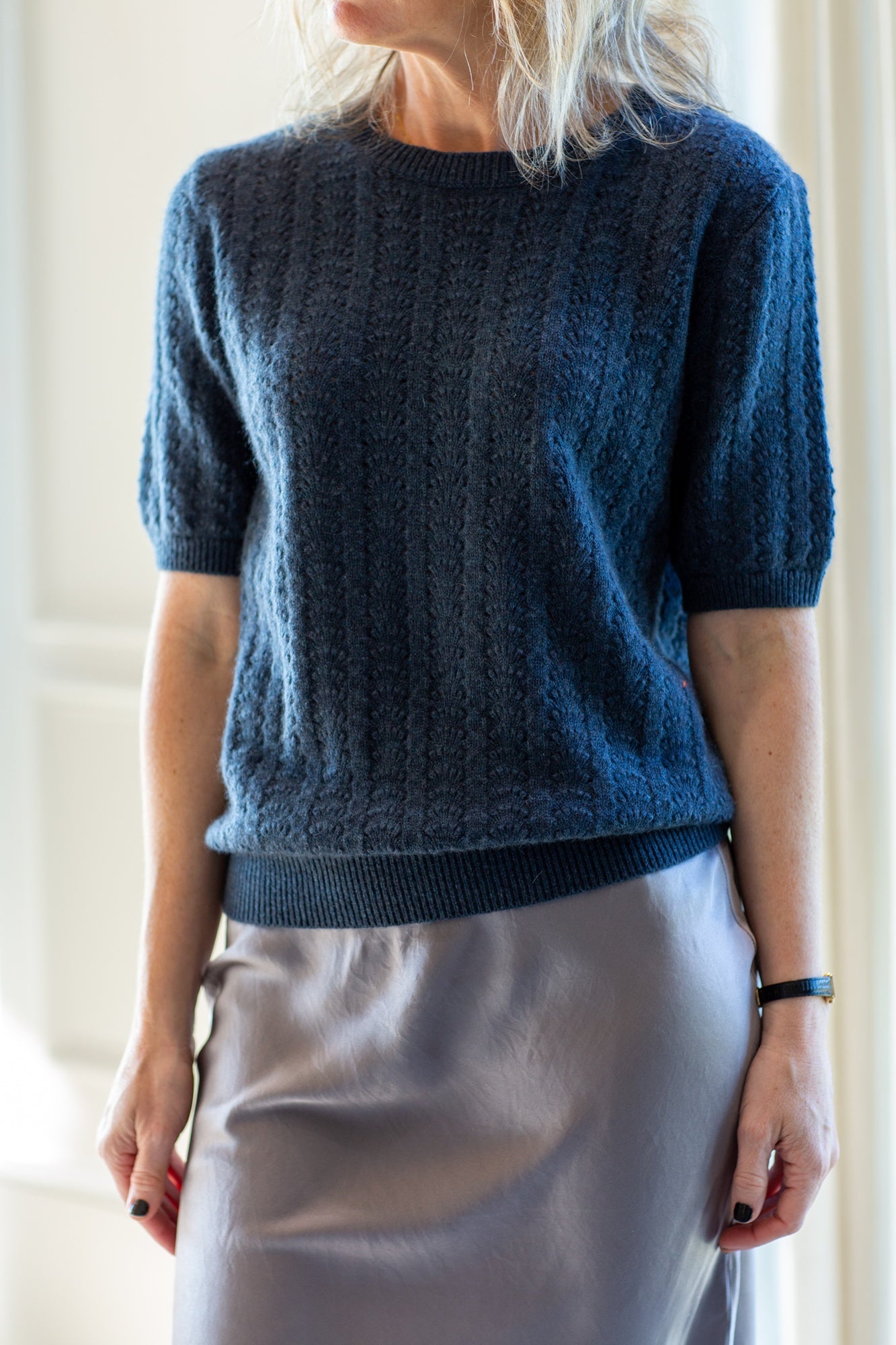 Lisa Yang Cecelia Night Fall Pointelle Sweater